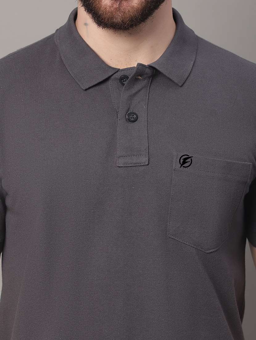 men solid polo t-shirt - 20390510 -  Standard Image - 5