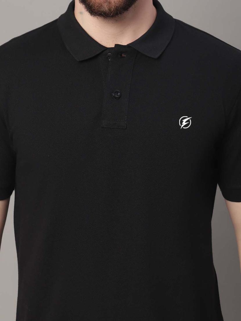 men solid polo t-shirt - 20390511 - Standard Image - 5