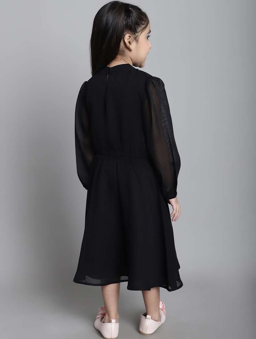 girls round neck long sleeves frock - 20393281 -  Standard Image - 3