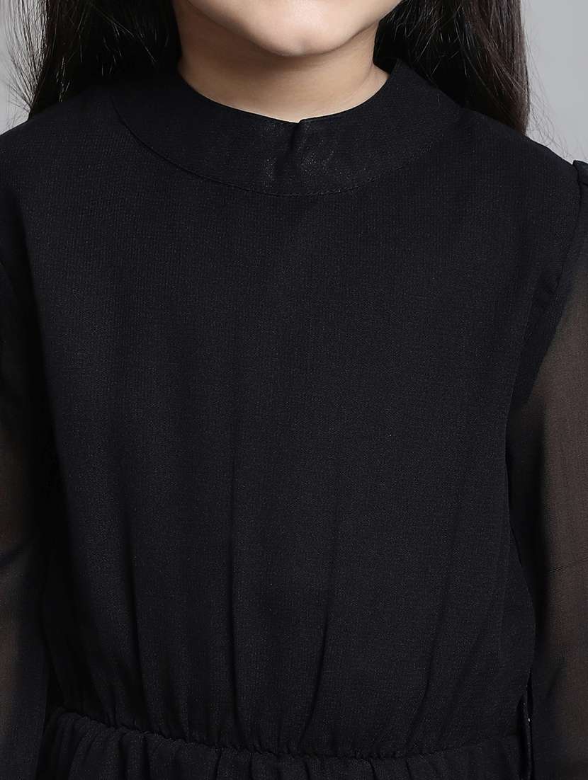 girls round neck long sleeves frock - 20393281 -  Standard Image - 5