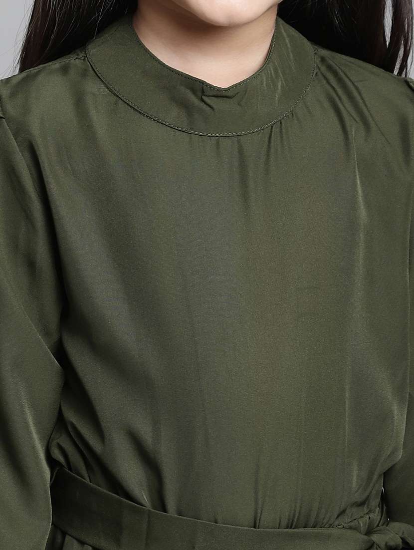 girls mock neck bishop sleeve frock - 20393282 -  Standard Image - 5