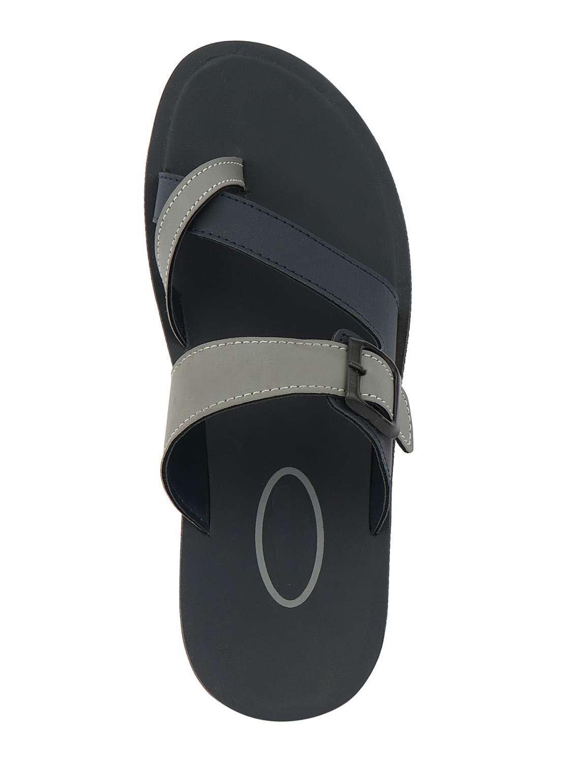 men color block grey slip on flip flop - 20393314 -  Standard Image - 3