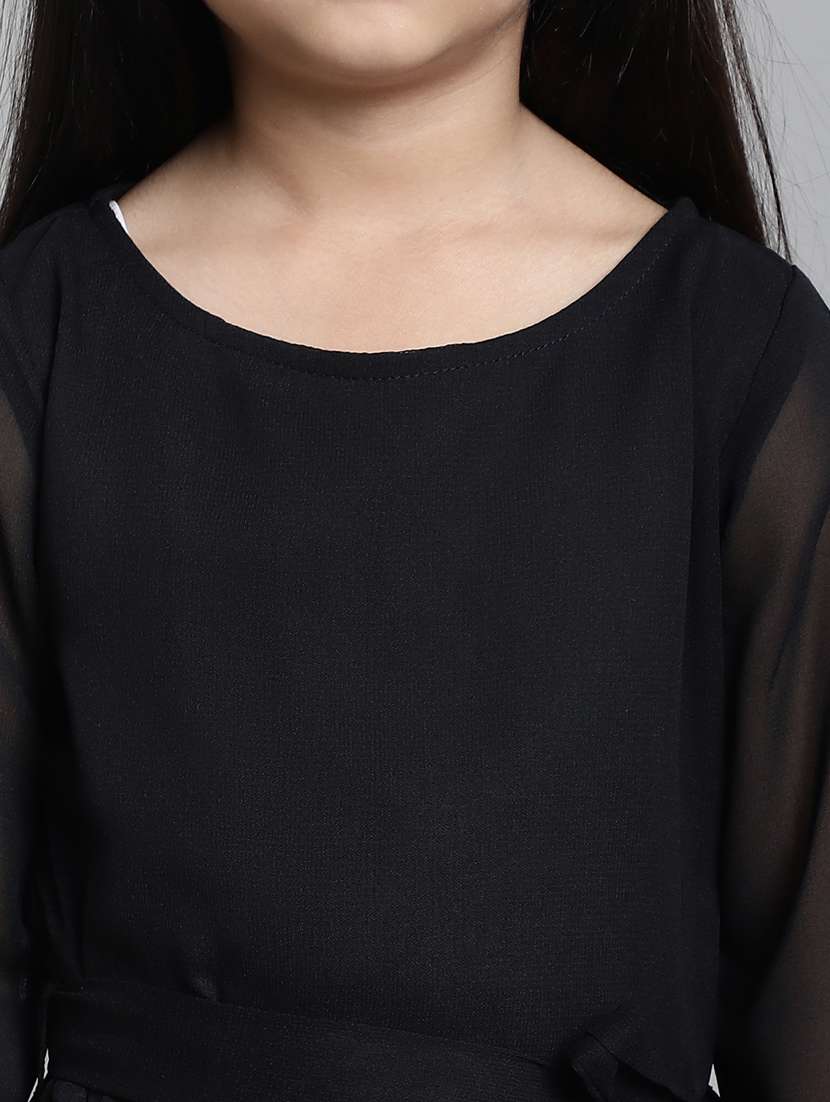 girls round neck long sleeves frock - 20393368 -  Standard Image - 5