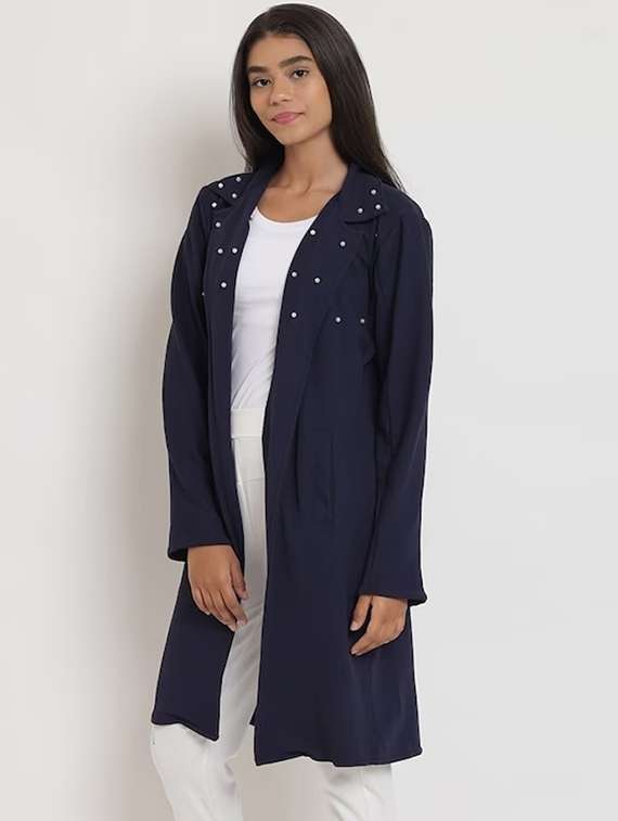 women blue polyester regular shrug - 20394267 -  Zoom Image - 0