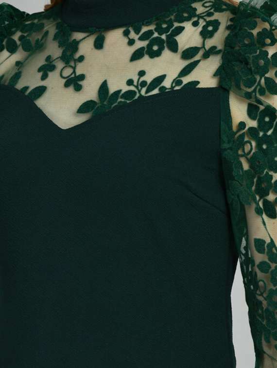 green polyester regular top - 20394586 -  Standard Image - 3