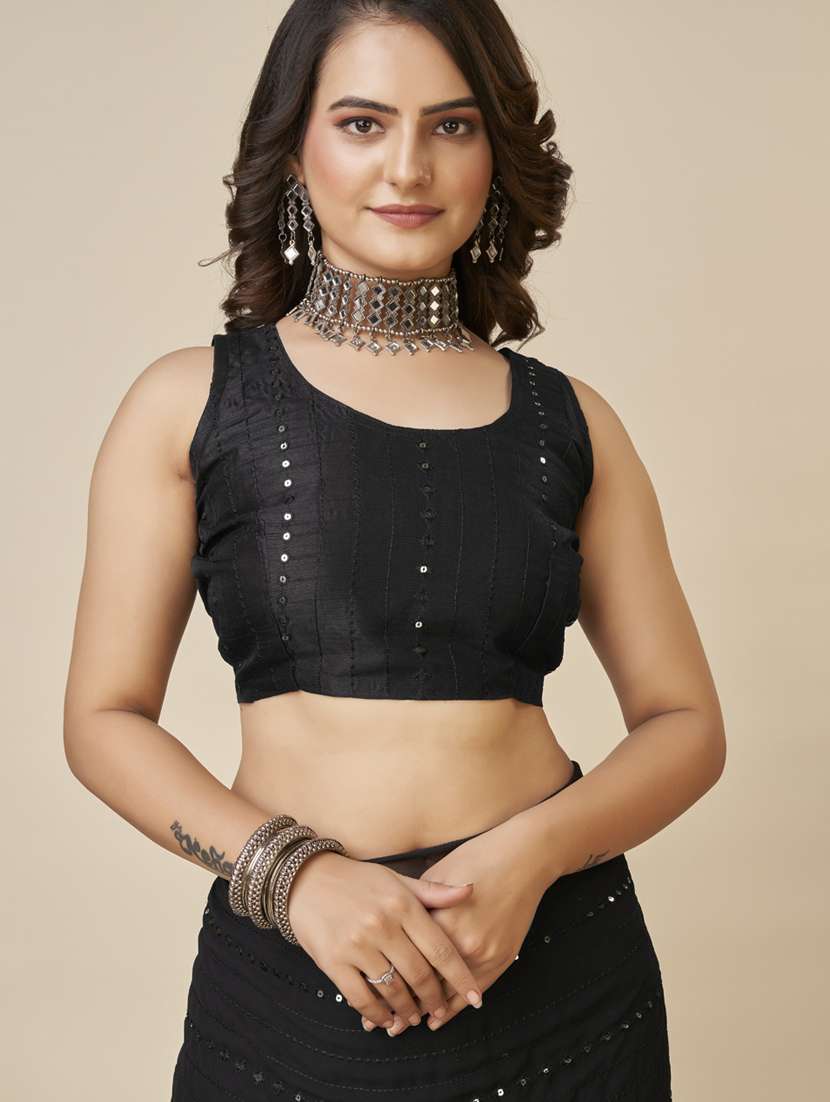 women's embroidered saree with blouse - 20394714 -  Standard Image - 3