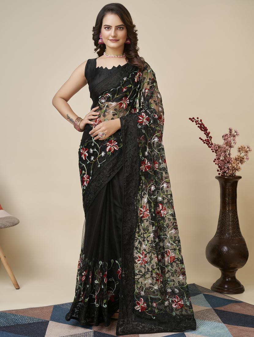 women's embroidered saree with blouse - 20394741 -  Zoom Image - 0