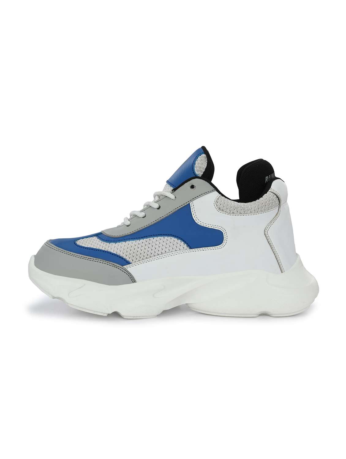 men color block grey lace up sport shoes - 20394752 -  Standard Image - 3