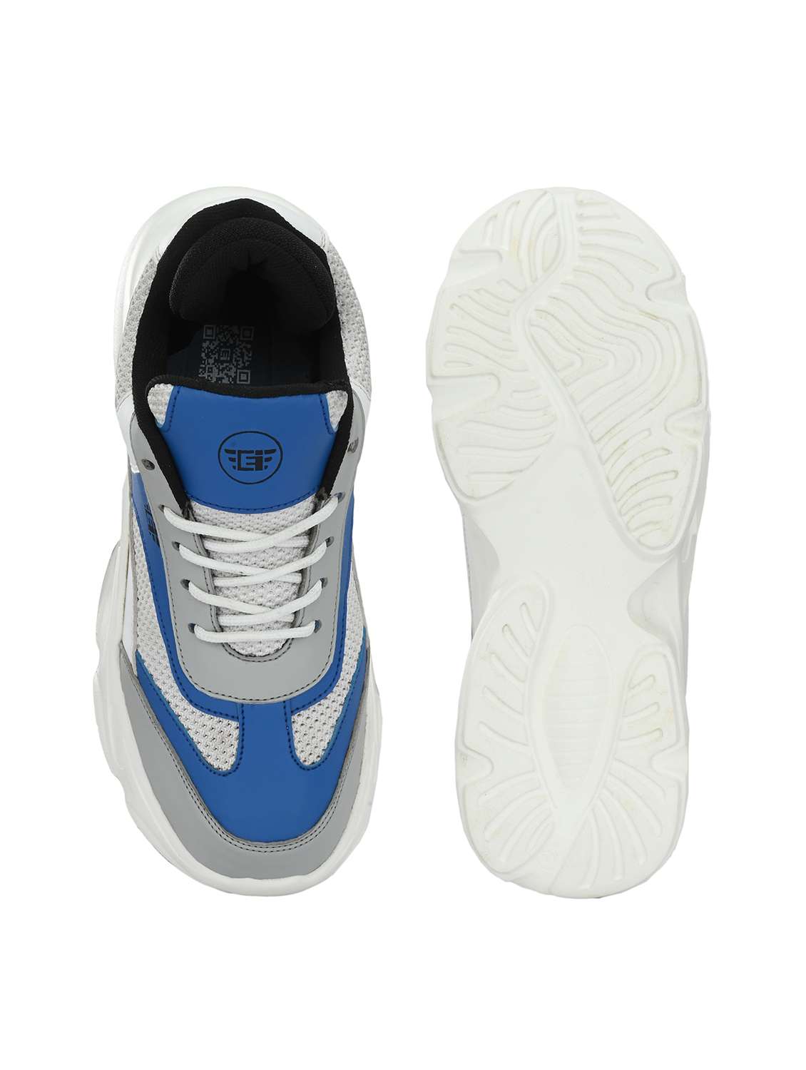 men color block grey lace up sport shoes - 20394752 -  Standard Image - 5