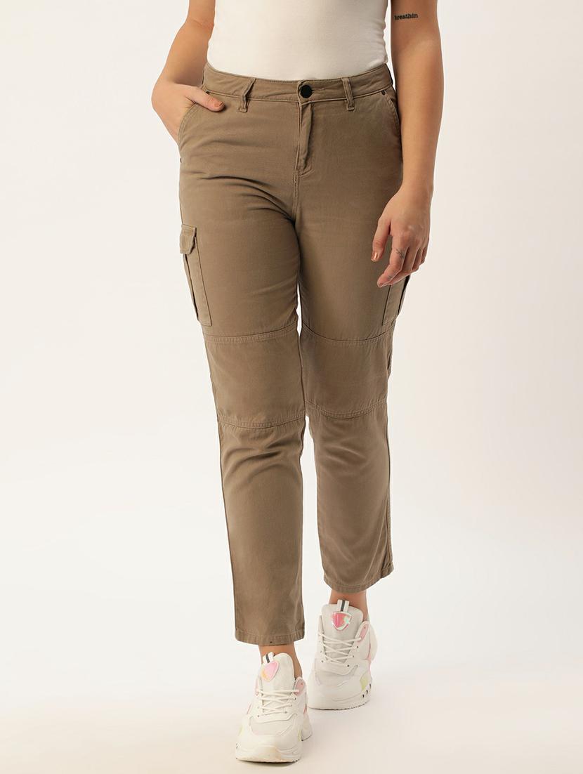 women solid cargo trouser - 20394929 - Zoom Image - 0