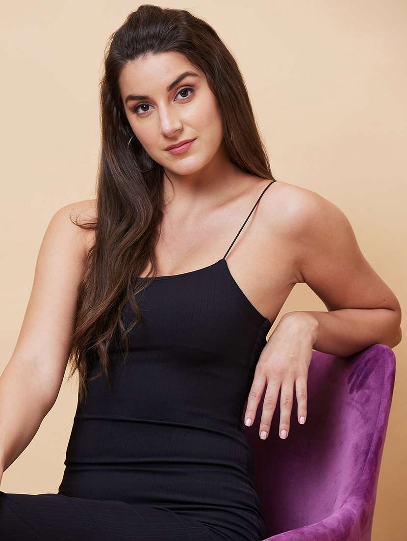 black solid bodycon dress - 20394957 -  Standard Image - 5