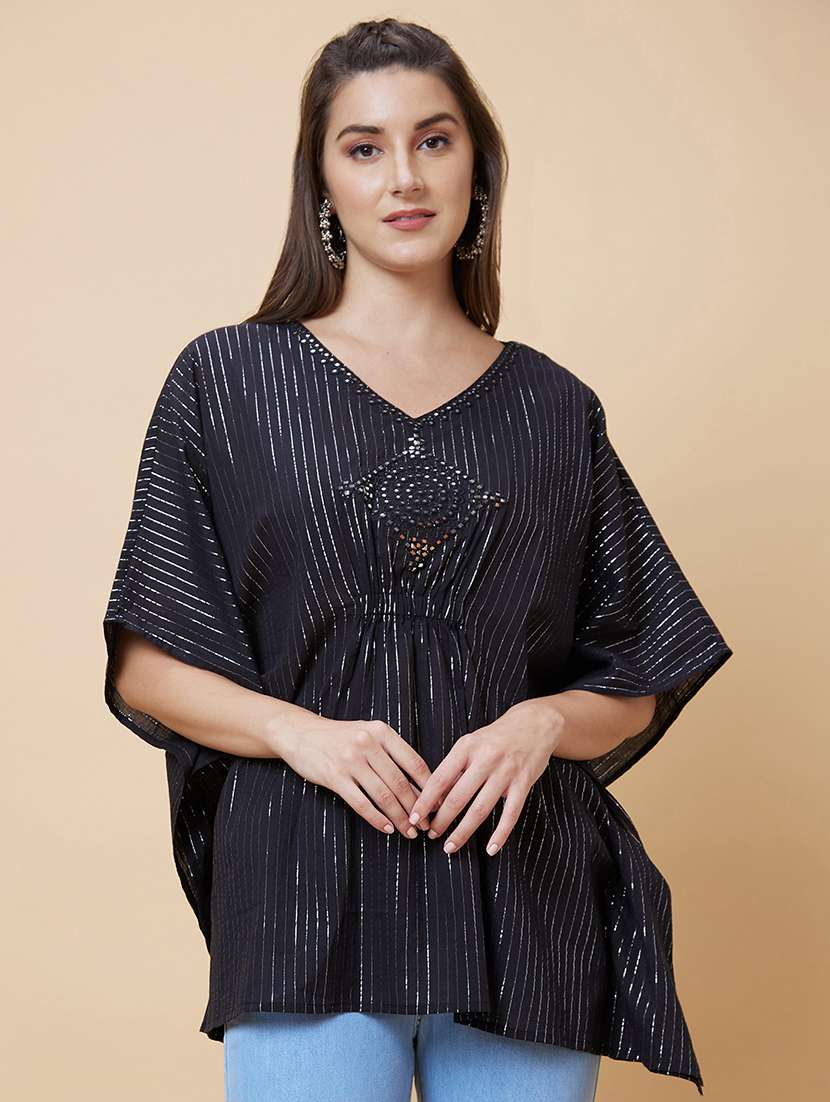 black mirror work regular kaftan - 20394984 - Zoom Image - 0