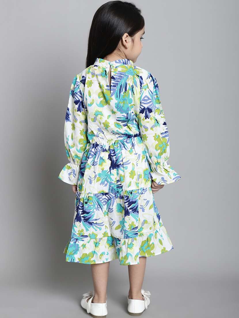 girls mock neck bell sleeve frock - 20395918 -  Standard Image - 3