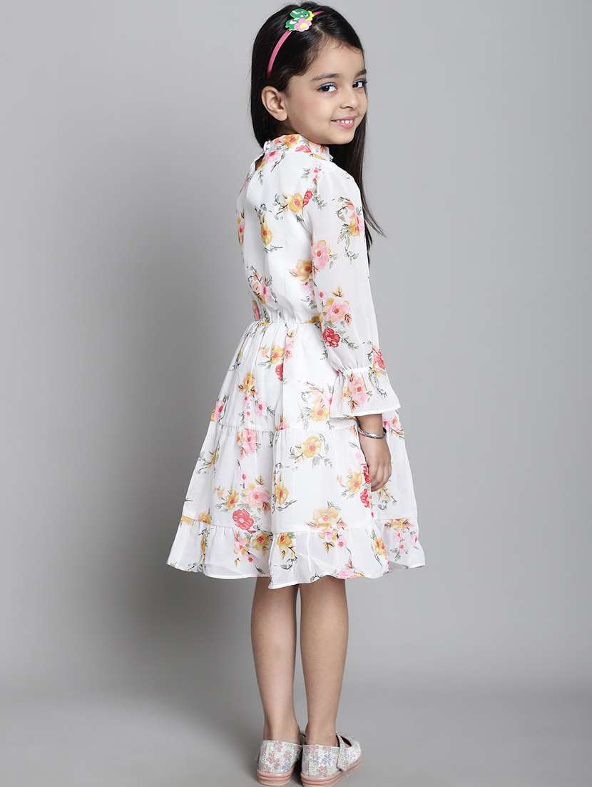 girls mock neck bell sleeve frock - 20395921 -  Standard Image - 3