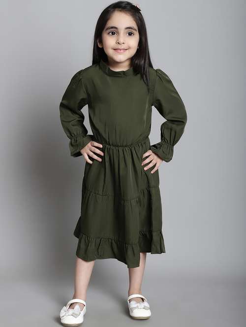 girls round neck long sleeves frock - 20395922 -  Standard Image - 0