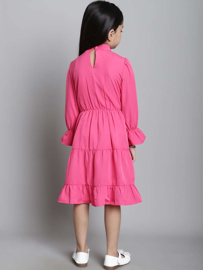 girls high neck long sleeves frock - 20395923 -  Standard Image - 3