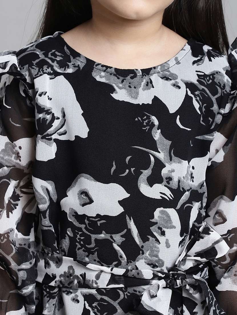 girls round neck long sleeves frock - 20396303 -  Standard Image - 5