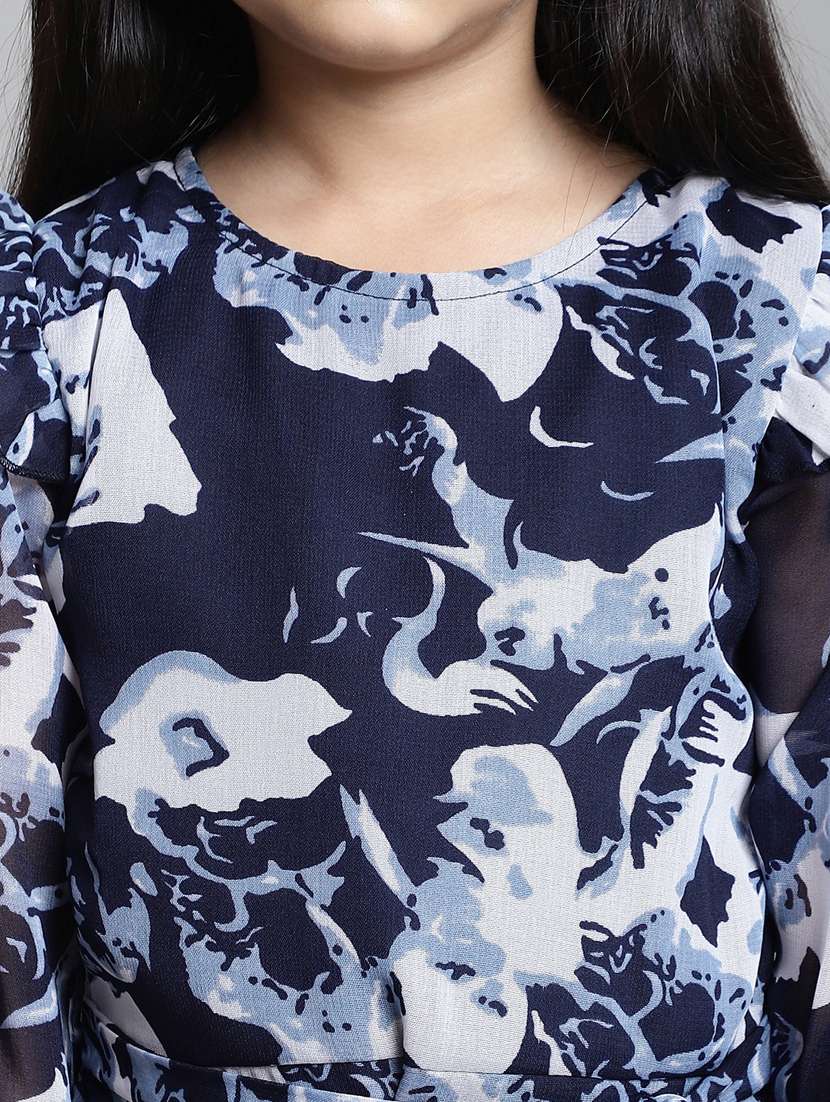 girls round neck bell sleeve frock - 20396304 -  Standard Image - 5