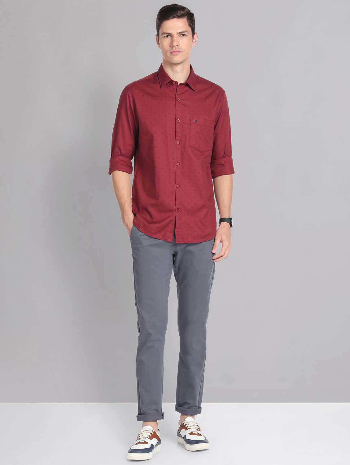 men's long sleeves casual shirt - 20396471 -  Standard Image - 3