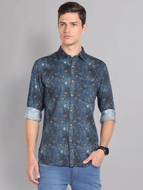 tropical print cotton shirt - 20396481 -  Standard Image - 0