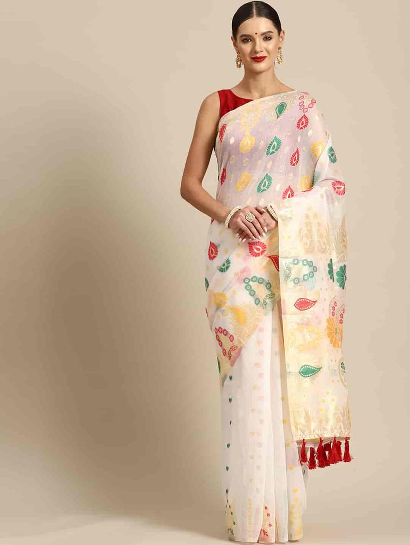 women's floral multi colored saree - 20396601 - Zoom Image - 0