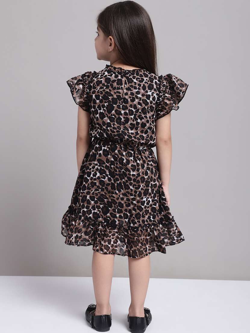girls round neck cape sleeve frock - 20396803 -  Standard Image - 3