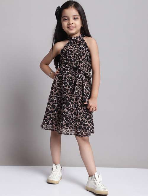 girls halter neck sleeveless frock - 20396811 -  Standard Image - 0