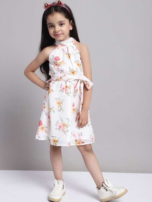 girls halter neck sleeveless frock - 20396817 -  Standard Image - 0