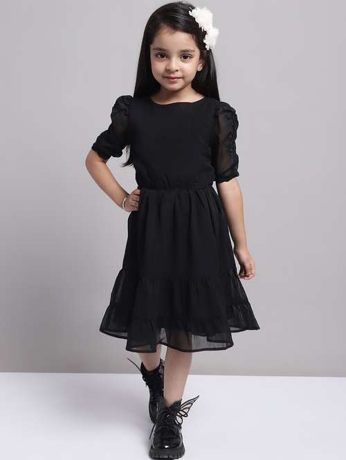 girls round neck short sleeves frock - 20396827 -  Standard Image - 0