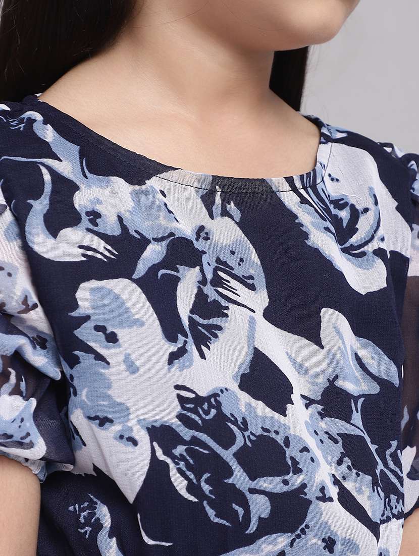 girls round neck puff sleeve frock - 20396831 -  Standard Image - 5