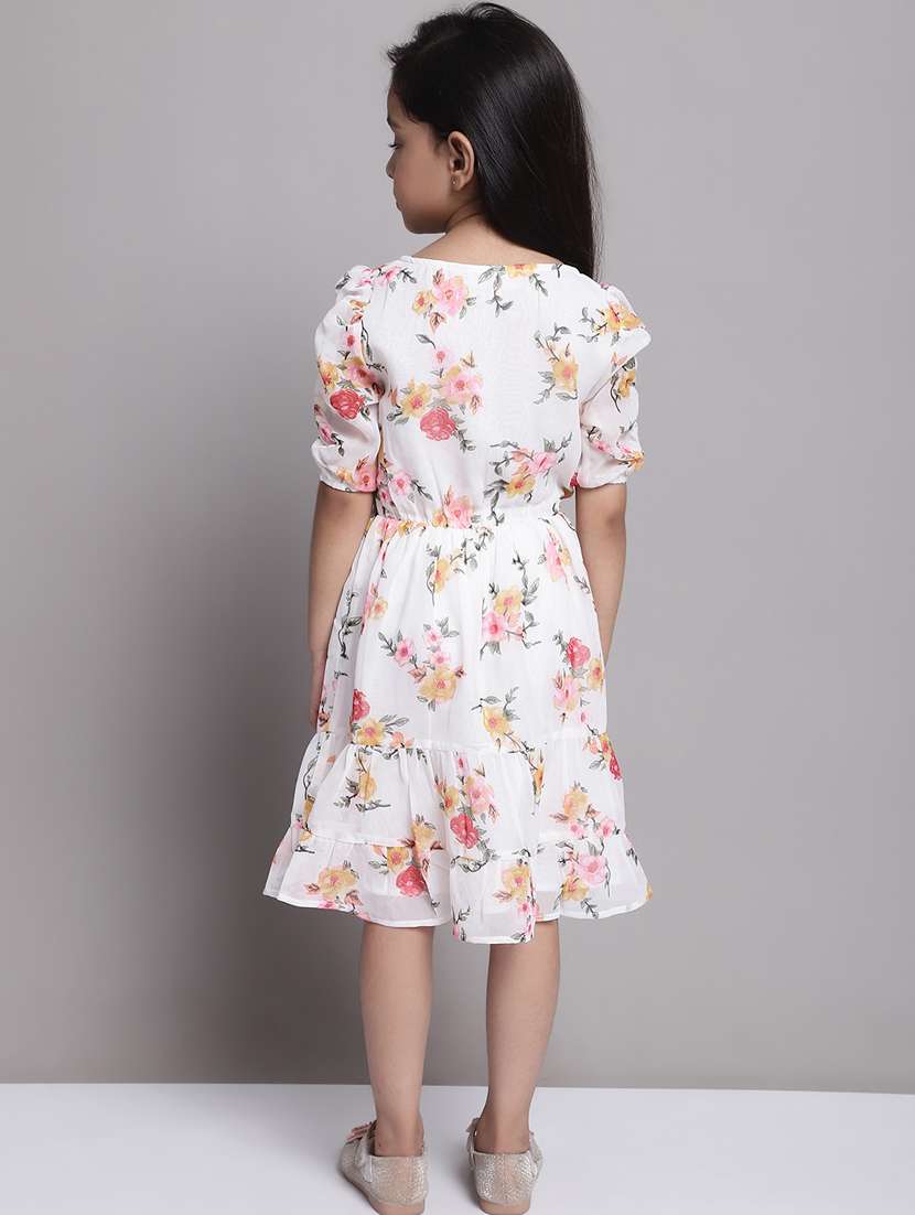 girls round neck short sleeves frock - 20396832 -  Standard Image - 3