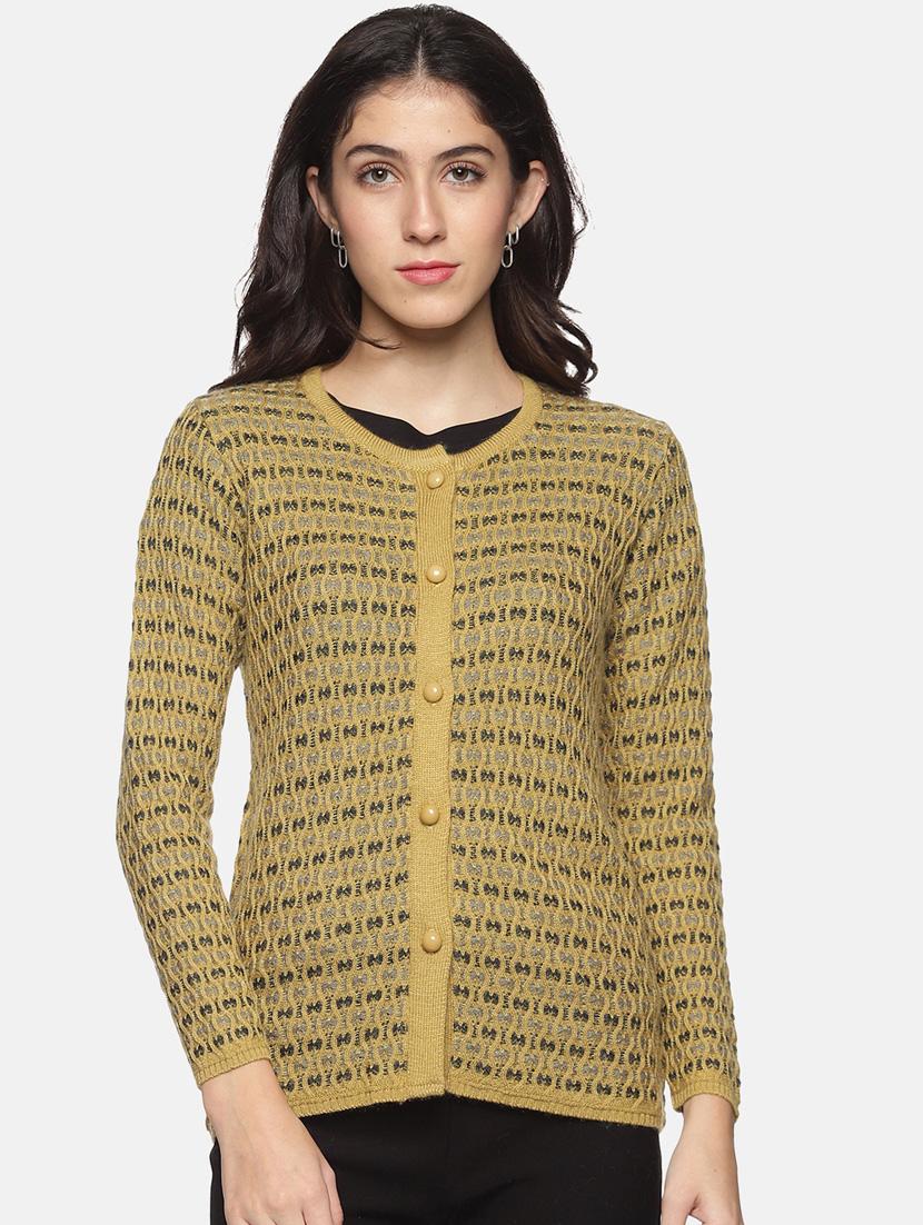 women beige wool blend cardigan - 20396838 - Zoom Image - 0