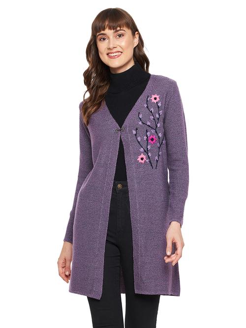 v neck solid with work cardigan - 20396977 - Standard Image - 0