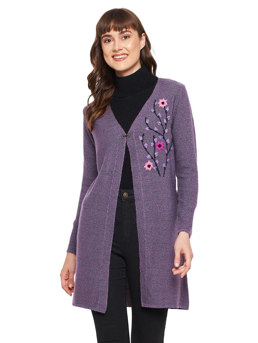 v neck solid with work cardigan - 20396977 - Zoom Image - 0