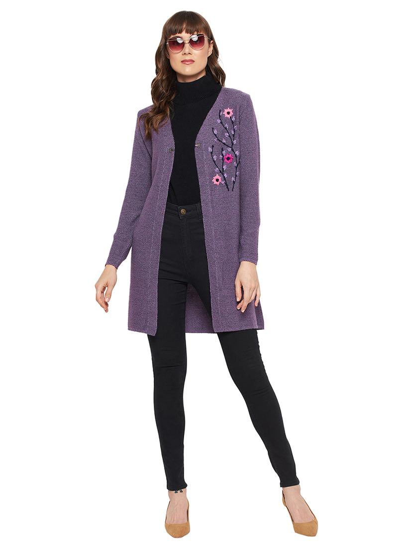 v neck solid with work cardigan - 20396977 - Standard Image - 3