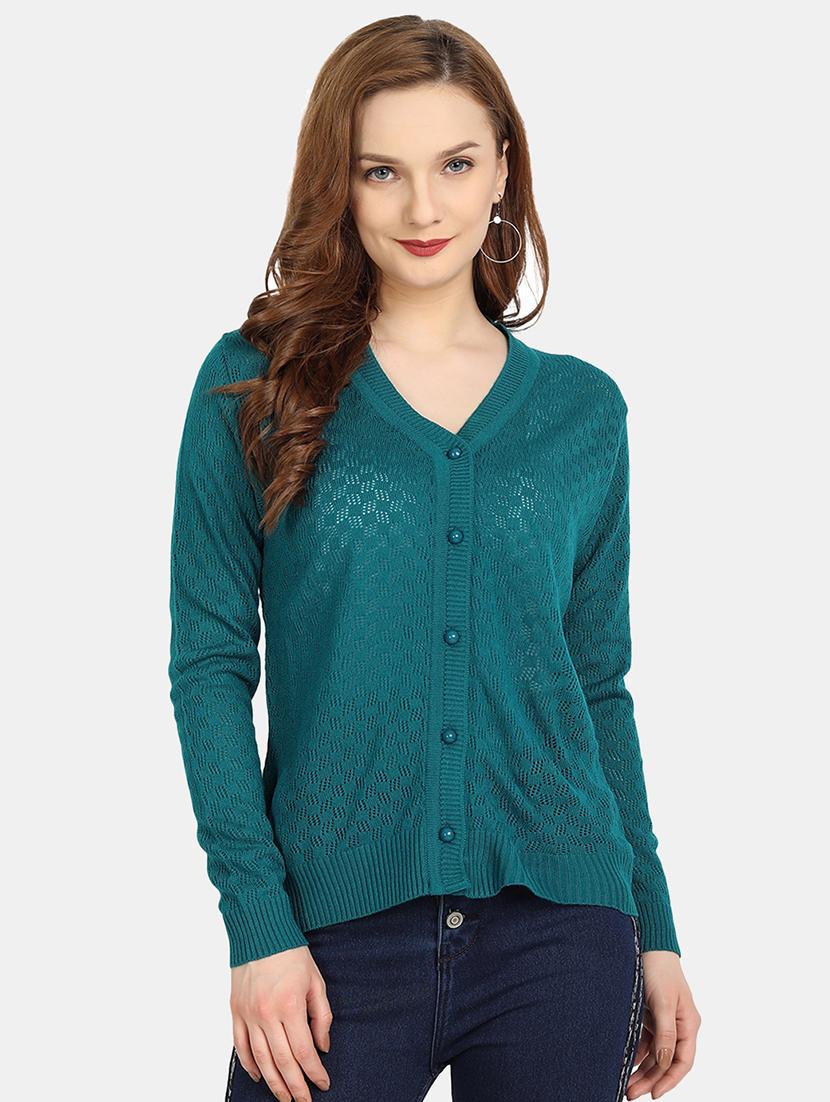 women green wool blend cardigan - 20397028 - Zoom Image - 0