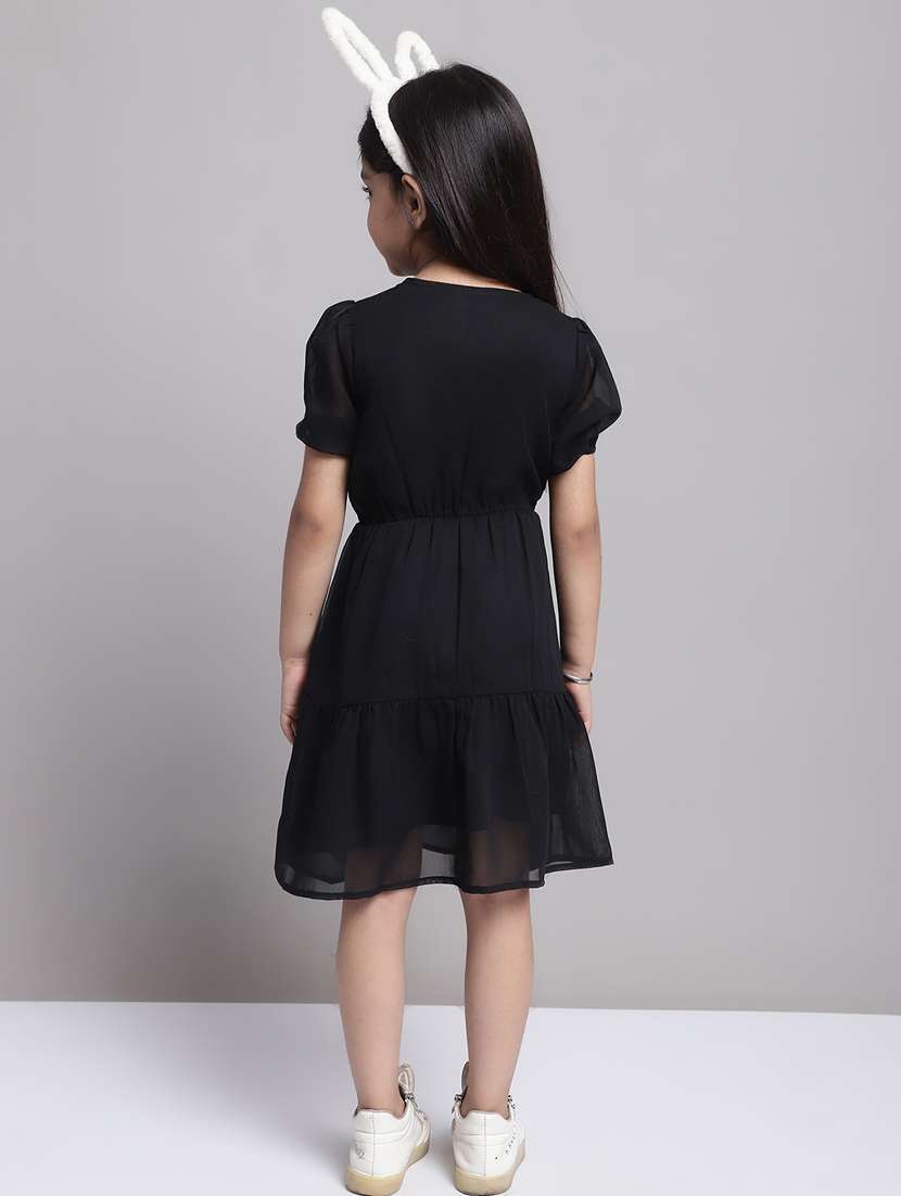 girls square neck puff sleeve frock - 20397159 -  Standard Image - 3