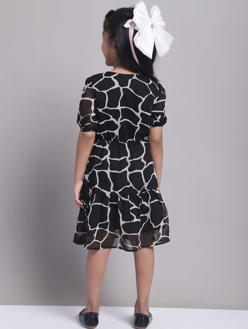 girls square neck short sleeves frock - 20397160 -  Standard Image - 3