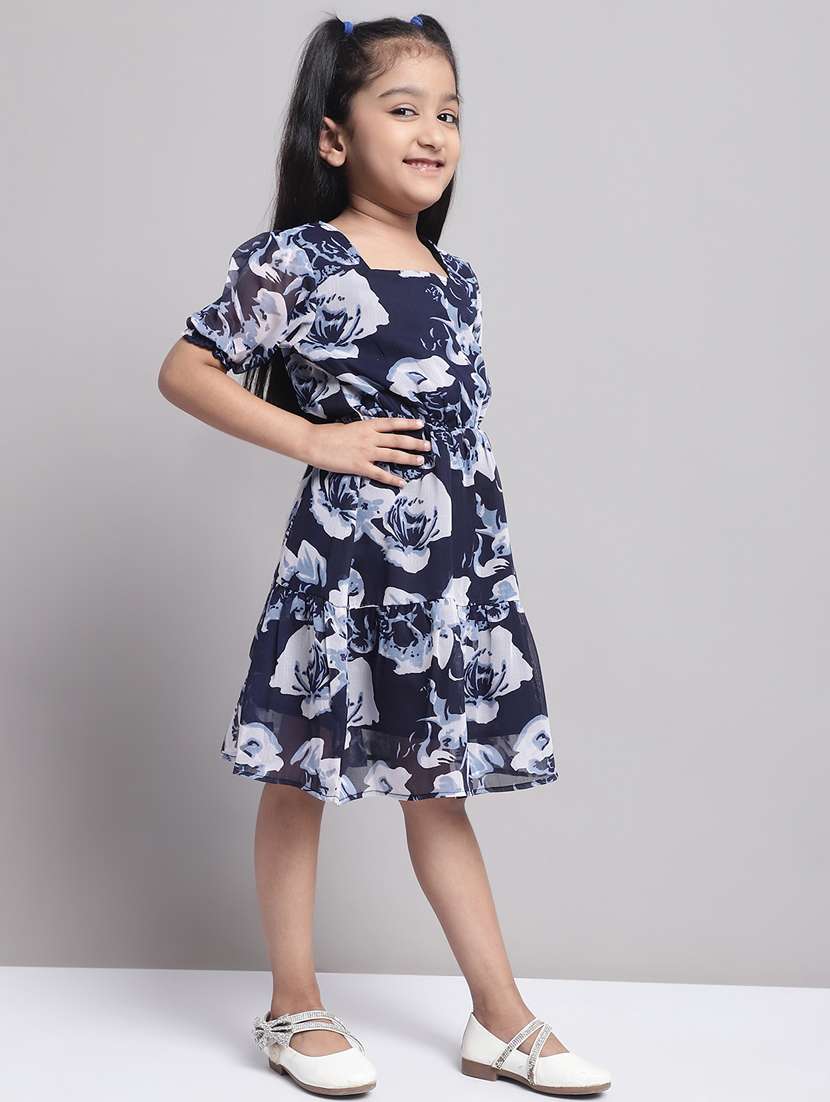 girls square neck short sleeves frock - 20397163 -  Standard Image - 3