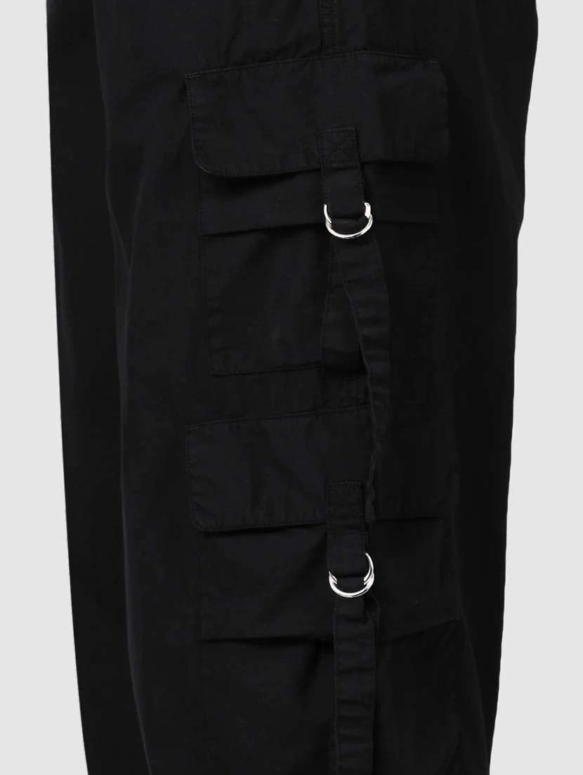 women black solids cargo trousers - 20397213 -  Standard Image - 5