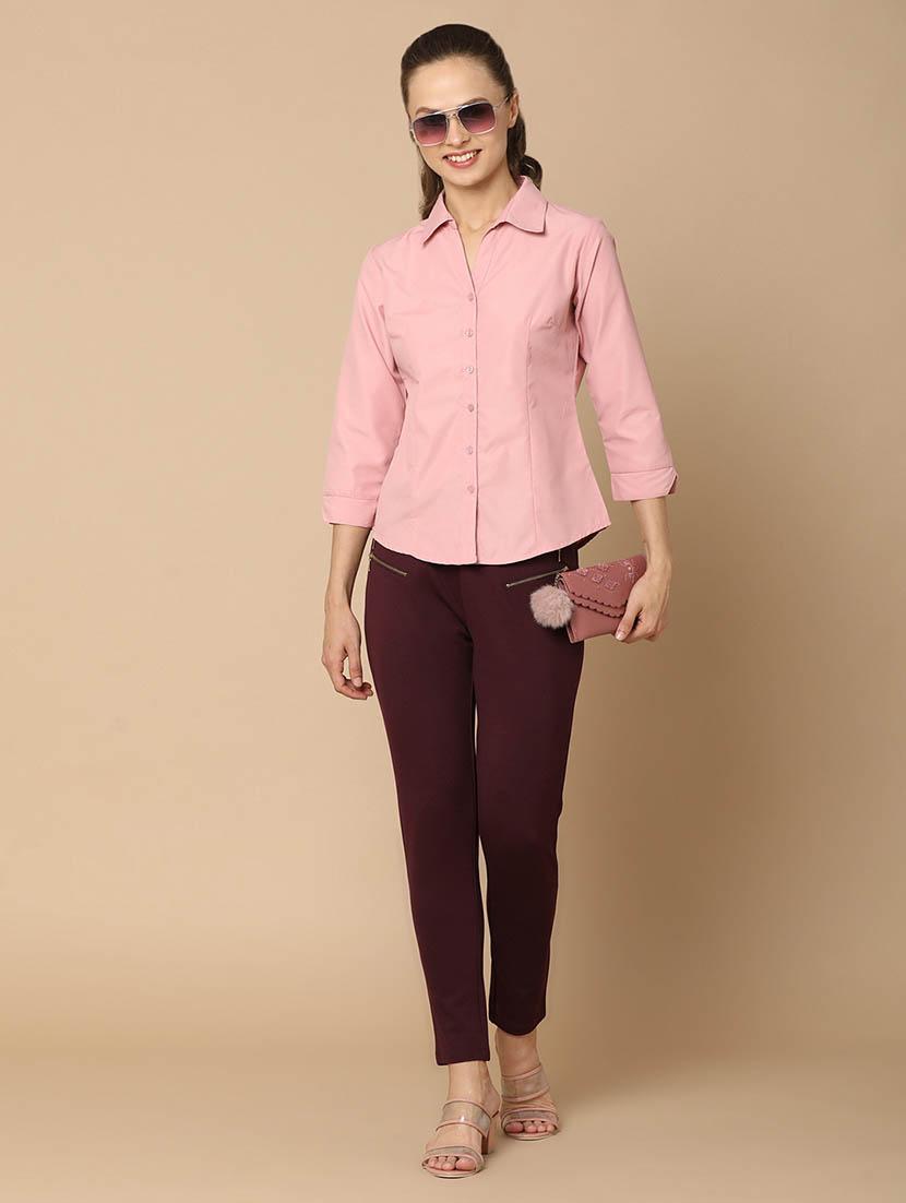 maroon cotton jeggings - 20397375 - Standard Image - 3