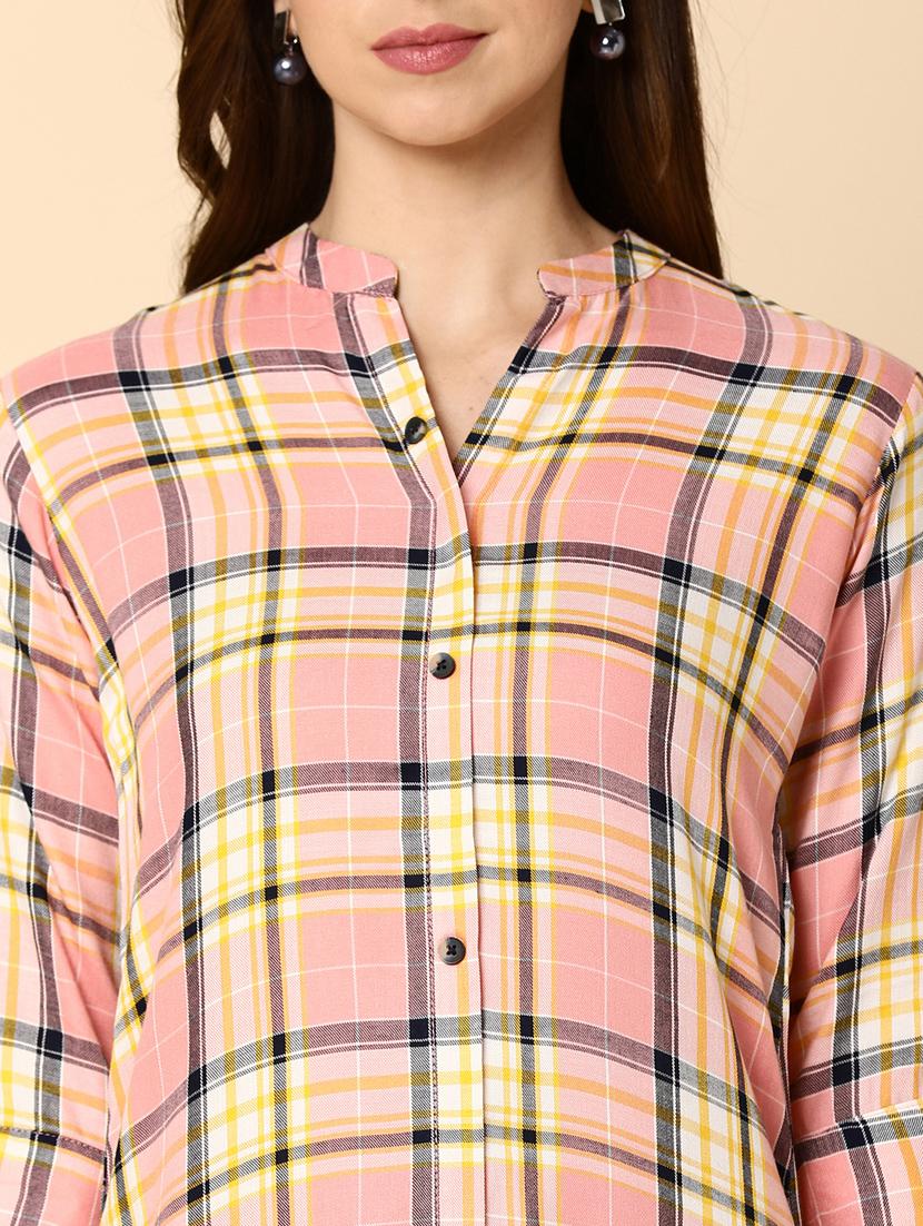 pink cotton a line top - 20397738 - Standard Image - 5
