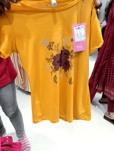 yellow cotton blend aline dress - 20397890 - Zoom Image - 0