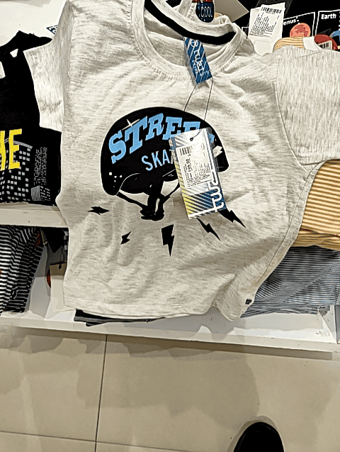 grey cotton blend tshirt - 20399827 - Zoom Image - 0
