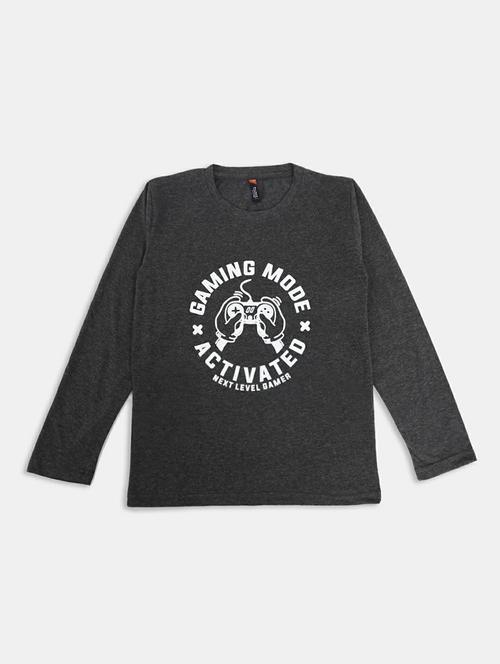 grey cotton blend tshirt - 20400229 - Standard Image - 0