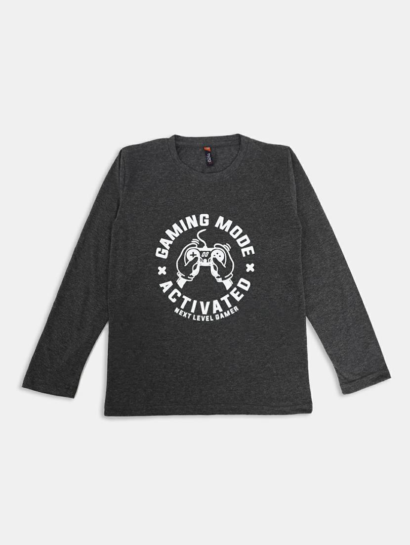 grey cotton blend tshirt - 20400229 - Zoom Image - 0