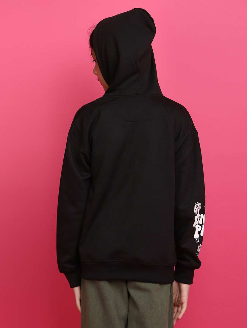 black acrylic chest print sweatshirt - 20401261 -  Standard Image - 3