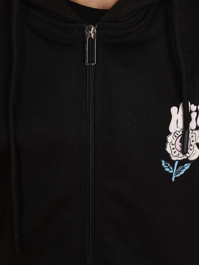 black acrylic chest print sweatshirt - 20401261 -  Standard Image - 5