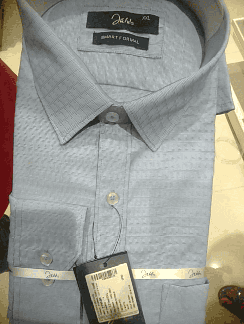 blue cotton blend casual shirt - 20402455 - Zoom Image - 0