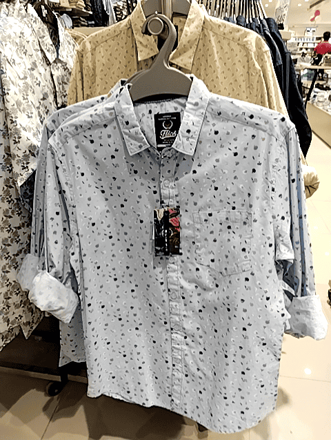 light blue cotton blend casual shirt - 20402764 -  Standard Image - 0